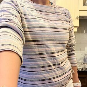 Striped Women's Top in Pastel Shades